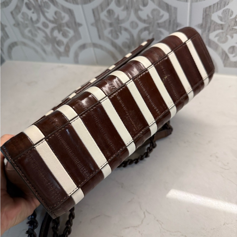 Tory Burch Fleming Eel Patchwork Convertible Shou… - image 6